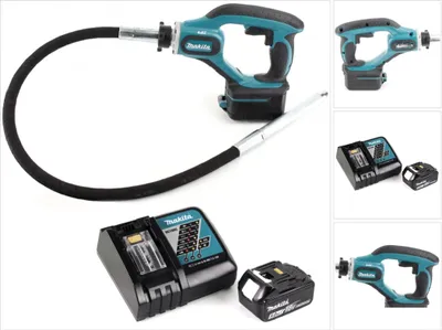 Produktbild von Makita DVR 450 RT1 Akku Betonverdichter 18V + 1x 5,0 Ah Akku + Ladegerät