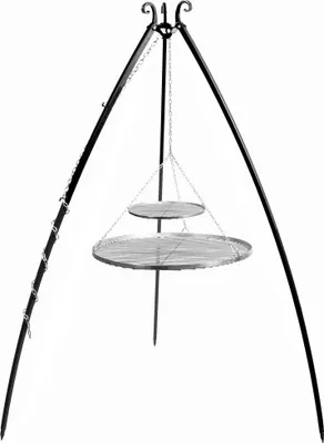 Produktbild von Schwenkgrill 200 cm - Doppelrost aus Rohstahl 80 cm + 40 cm