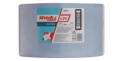 Produktbild von KIMBERLY-CLARK Wischtuch WYPALL* L20 EXTRA+ L380xB235ca. mm blau 2-lagig