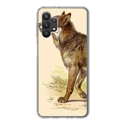 Produktbild von MuchoWow® Handyhülle Schutzhülle Hülle für Samsung Galaxy A32 5G Wolf - Raubtier - Pflanzen Silikon Softcase Handy Hülle - Softcase