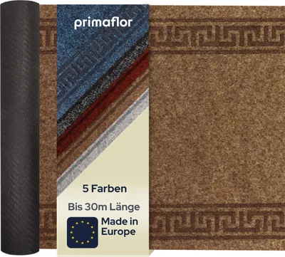 Produktbild von Primaflor Sauberlauf OLYMPIA - Braun - 0,80m x 1,00m - Meterware - Schmutzfangmatte in 5 Farben - Fußmatte mit rutschfestem Gel-Rücken - Antirutsch Läufer