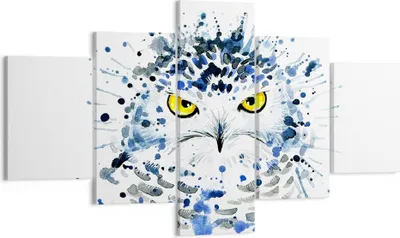 Produktbild von Bild auf Leinwand - Leinwandbild - Mode Design Eule Aquarell - 125x70cm - Wand Bild - Wanddeko - Leinwanddruck - Bilder - Kunstdruck - Wanddekoration - Leinwand bilder - Wandkunst - EA125x70-2838