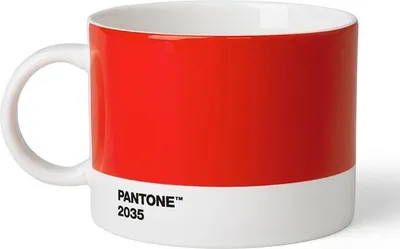 Produktbild von PANTONE Porzellan Teebecher, 475ml, Farbe:Red 2035