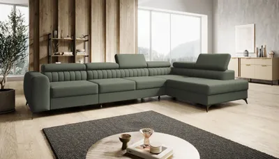 Produktbild von FURMEB24 ECKSOFA PRAGA MAXI mit schlaffunktion rechts 350 x 203 cm GRAPHITGRAU