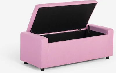 Immagine prodotto di Panca con contenitore in tessuto per la camera da letto e l'ingresso Merak - Rosa