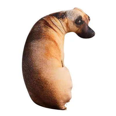 Image de Coussin pour chien en 3D, 90 cm – Coussin amusant en forme de lévrier, idéal pour les chaises, les canapés et comme cadeau