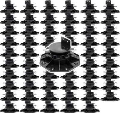 Produktbild von XPOtool Set 60x Stelzlager für Terrassen, 2700kg, 33-64mm, höhenverstellbare Stellfüße für Terrassendielen, Platten und Planken