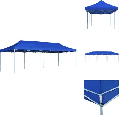 Immagine prodotto di vidaXL Tenda pieghevole pop-up per feste 3 x 9 m blu - Padiglioni e tende per feste