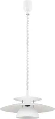 Produktbild von EGLO Pendelleuchte Brenda, 1 flammige Hängelampe, Hängeleuchte aus Metall und Kunststoff, Esstischlampe in Weiß, Wohnzimmerlampe mit E27, Ø 43 cm