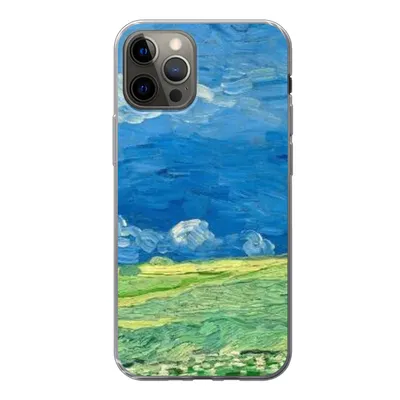 Produktbild von MuchoWow® Handyhülle Schutzhülle Hülle für iPhone 12 Pro Weizenfeld unter Gewitterwolken - Vincent van Gogh Silikon Softcase Handy Hülle - Abdeckung
