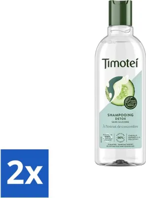 Zdjęcie produktu dla Timotei - Szampon - Detox - Wyciąg z ogórka - 300 ml - Opakowanie promocyjne - 2 sztuki