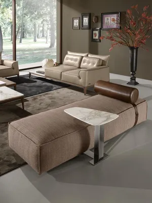 Zdjęcie produktu dla szezlong z tkaniny do salonu sofa brązowe meble kanapy Prianera