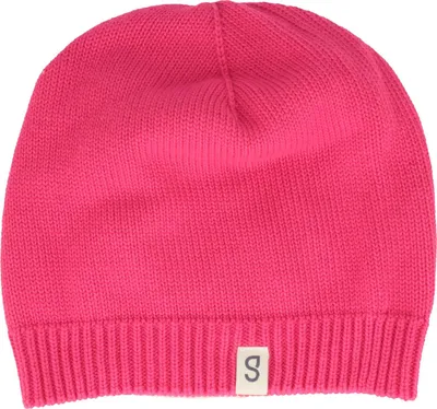 Unifarbene Beanie aus Bio-Baumwolle von Hut-Breiter in rot