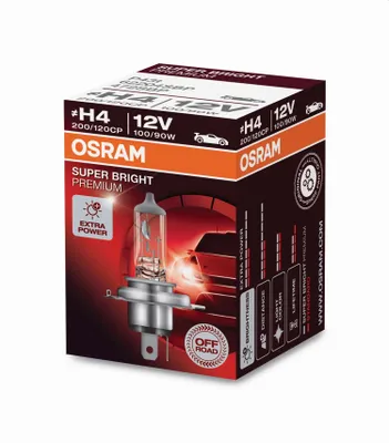 Produktbild von OSRAM Glühlampe Super Bright Premium H4 12V/100/80W - x1