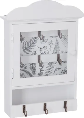 Obrázek produktu pro Keys Cabinet, Dřevěný úložný box, Vintage, Bílá