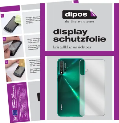 Produktbild von 1x Schutzfolie für Huawei nova 5 Pro Rückseite klar Displayschutzfolie Folie Display Schutz dipos