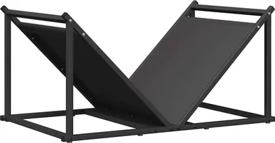 Produktbild von vidaXL Brennholzregal Schwarz 70x43x34,5 cm Kaltgewalzter Stahl