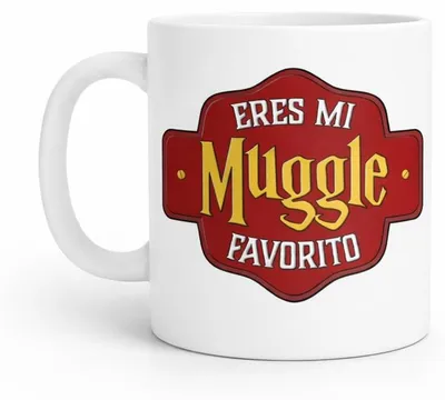 Keramikbecher 350 ml mit Aufschrift "Eres mi Muggle Favorito"