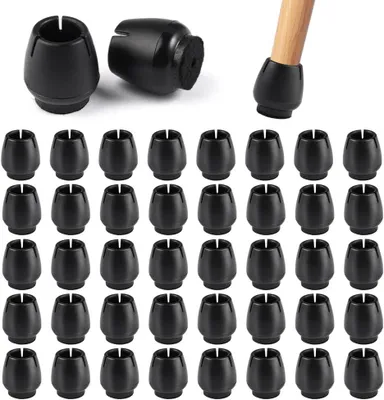 Productafbeelding van Stoelpootdoppen 40 stuks, 12-16 mm, siliconen en vilt, vloerbeschermers voor ronde stoelpoten, voor stoel
