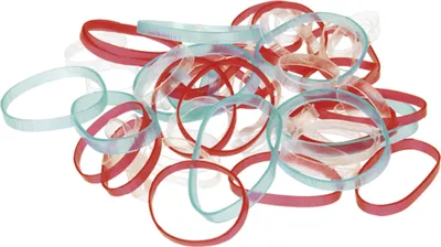 Produktbild von Metaltex Gummibänder in 3 verschied. Größen, farbig sortiert