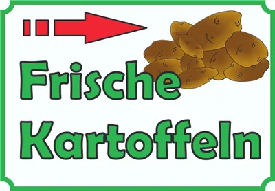 Produktbild von Verkaufsschild Schild Kartoffeln rechts A1 (594x841mm)