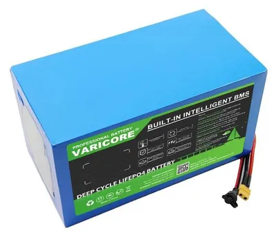 Obrázek produktu pro 48V 30Ah LiFePO4 baterie – 16S2P 2000W bateriový modul – integrovaný BMS – pro elektrokola, elektrické koloběžky, solární systémy – konektor XT60 DC samec