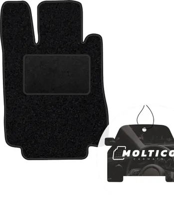 Produktbild von moto-MOLTICO Fahrer Fußmatte Auto Velours Fahrerseite Autoteppiche Schwarz Fahrermatte 1-teilig passend für Mercedes-Benz S-Klasse W220 lang 4-matic 1998-2005