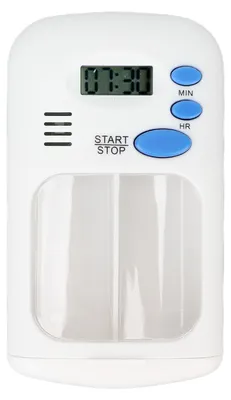 Produktbild von Intelligenter, tragbarer, automatischer Pillenspender mit 2 Fächern und Alarmfunktion für Reisen und Zuhause