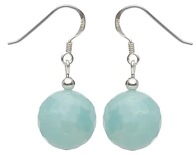 Produktbild von Ohrringe Ohrhänger aus echtem Amazonit 925 Silber Amazonenstein bläulich-grün Damen