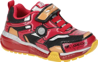 Produktbild von Geox J Bayonyc B.C K der Ironman Gedruckt E zel Riemen Turnschuhe Rot Schwarz – 1,5 UK - 34 EU - 3 US / rot schwarz