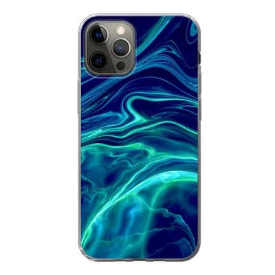 Produktbild von MuchoWow® Handyhülle Schutzhülle Hülle für iPhone 13 Pro Abstrakt - Wellen - Design Silikon Softcase Handy Hülle - Handy-Tasche