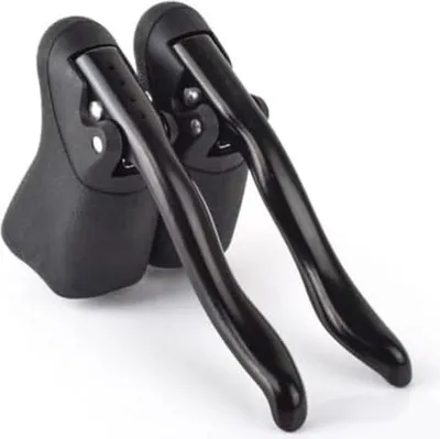 Produktbild von PolkaHome® Rennrad Bremshebel Set Ersatzteile Zubehör für Rennräder, Aluminium, Schwarz