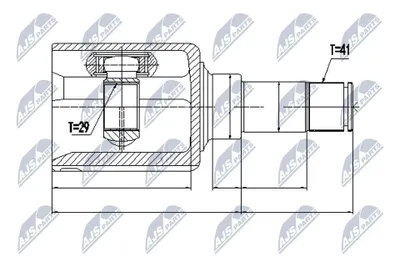 Produktbild von NTY Gelenksatz Antriebswelle Vorne Links Radseitig für FORD Transit Custom V362 Kastenwagen (FY, FZ) NPW-FR-077