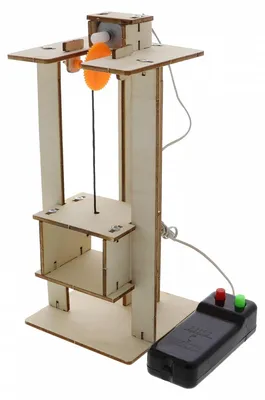 Produktbild von Aufzug Bausatz aus Holz mit Elektromotor - DIY