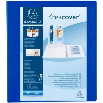 Immagine prodotto di Raccoglitore ad anelli Exacompta PP 2 anelli 40 mm forma D DIN A4 Kreacover blu