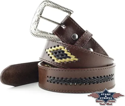 Produktbild von Ledergürtel Westerngürtel Cowboygürtel »WG-92« Braun