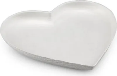 Produktbild von Teller aus Zuckerrohr in Weiss, Herz Herzform, 164 x 150 x h 15 mm, 20 Stück