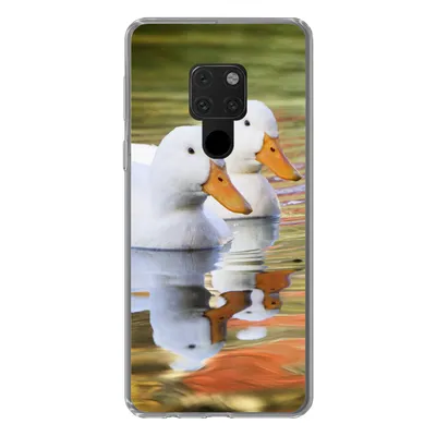 Produktbild von MuchoWow® Handyhülle Schutzhülle Hülle für Huawei P40 Lite Enten - Wasser - Spiegelung - Familie Silikon Softcase Handy Hülle - Handy
