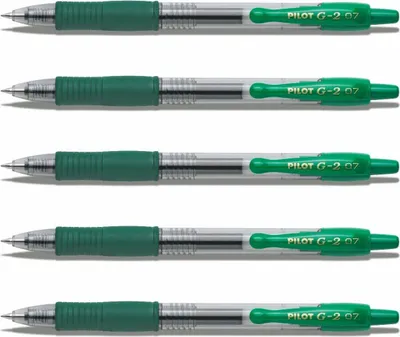 Produktbild von Pilot G2-07 Gelschreiber grün - 5er-Set