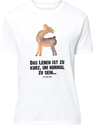 Produktbild von Mr. & Mrs. Panda Tshirt Lama Stolz - Weiß - Geschenk, Family, Oversize T-Shirt, Freundinnen, Freundin, Shirt, mit Spruch, XXL, Hippie