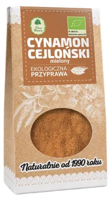 CYNAMON CEJLOŃSKI MIELONY BIO 50 g - DARY NATURY