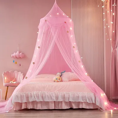 Produktbild von Baldachin, Kinder Moskitonetz Babybett fš¹r Schlafzimmer mit Sternen