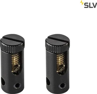 Produktbild von SLV 186350 EINSPEISER für TENSEO Niedervolt-Seilsystem schwarz 2 Stück