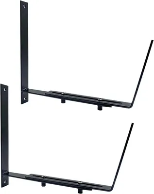 Imagen del producto de Soportes metálicos para macetas, 2 unidades, ajustables, para barandillas de balcones