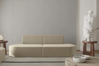 Produktbild von Sofa Designersofa 2-Sitzer MILOT in Stoff Opera Velvet Beige
