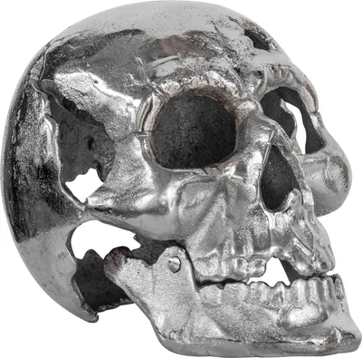 Produktbild von Eisenfigur Totenkopf Figur Skulptur Eisen Antik-Stil 25cm (b)