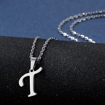 Produktbild von Elegante Alphabet Halskette T aus Silber |  KP20709