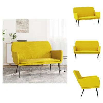 Immagine prodotto di vidaXL Panca giallo 108x79x79 cm in velluto - Panche