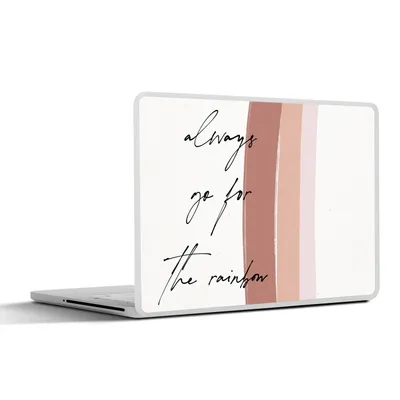 Produktbild von MuchoWow® Laptop Aufkleber Sticker Cover Regenbogen - Immer auf den Regenbogen zugehen - Zitate - Text 31x22.5 cm - Laptop-Deko