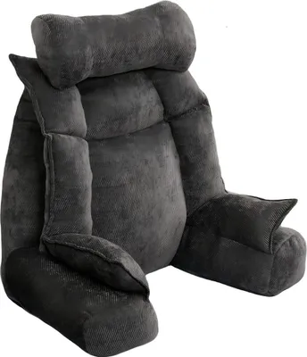 Image de PillowPalette - Coussin dorsal réglable, amovible et lavable, avec hauteur du dossier réglable, adapté à différents types de morphologies. Gris